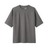 紳士　洗いざらし太番手フットボール五分袖Ｔシャツ