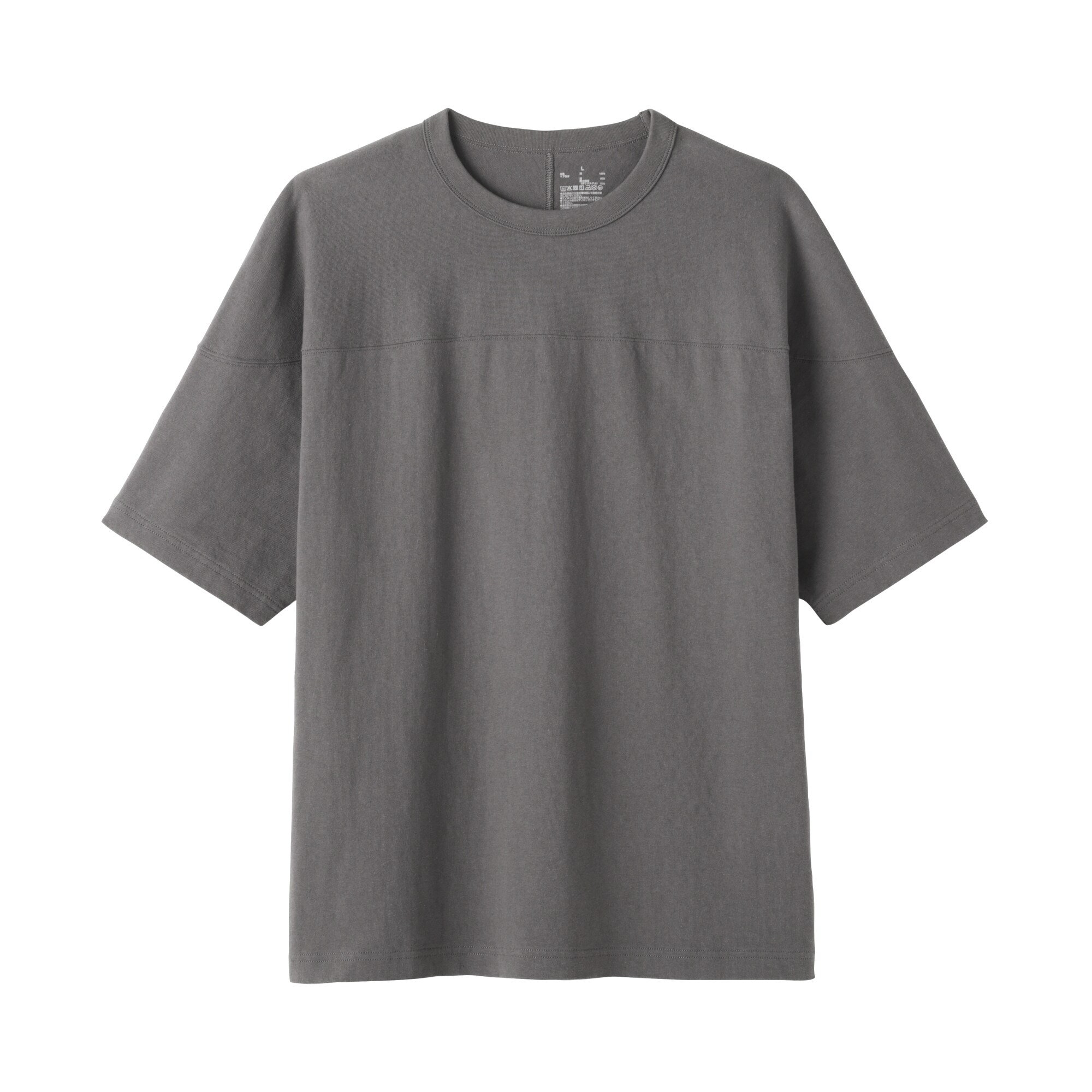 紳士 洗いざらし太番手フットボール五分袖Tシャツ | 無印良品