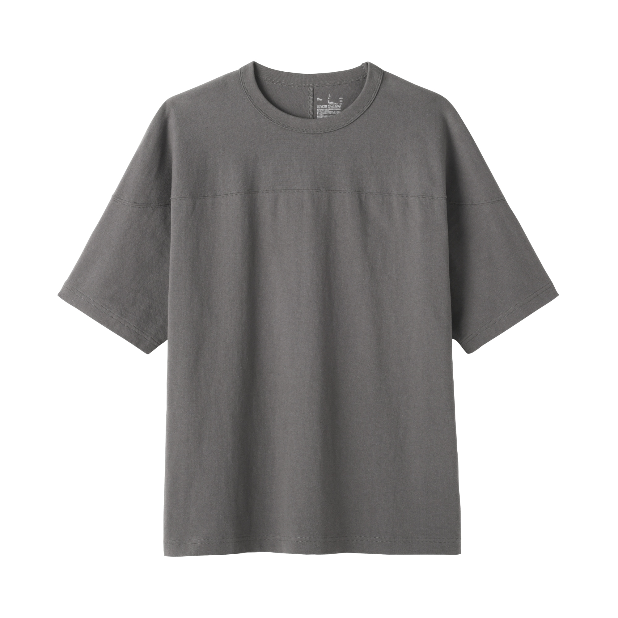 紳士　洗いざらし太番手フットボール五分袖Ｔシャツ