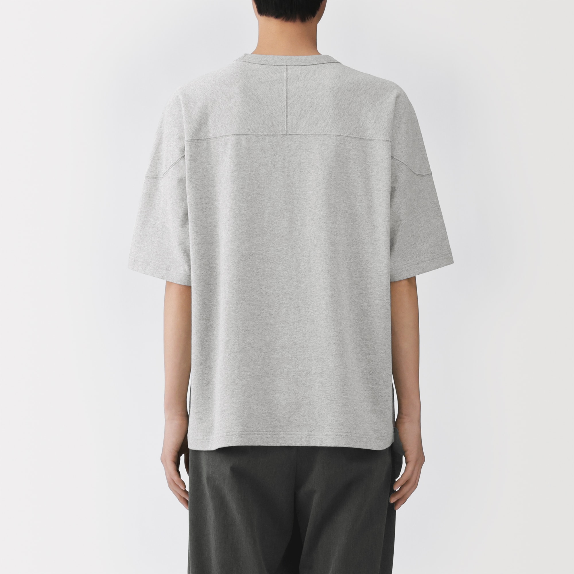 紳士　洗いざらし太番手フットボール五分袖Ｔシャツ