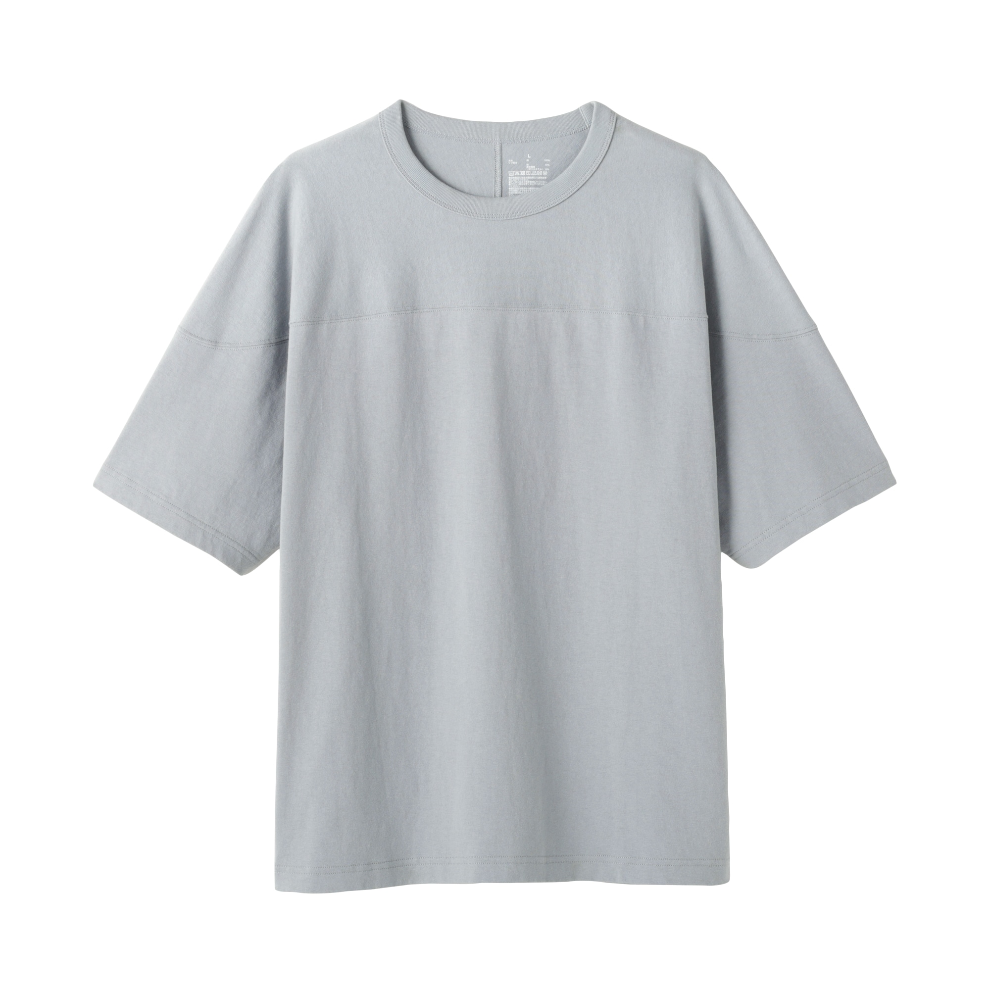 紳士　洗いざらし太番手フットボール五分袖Ｔシャツ