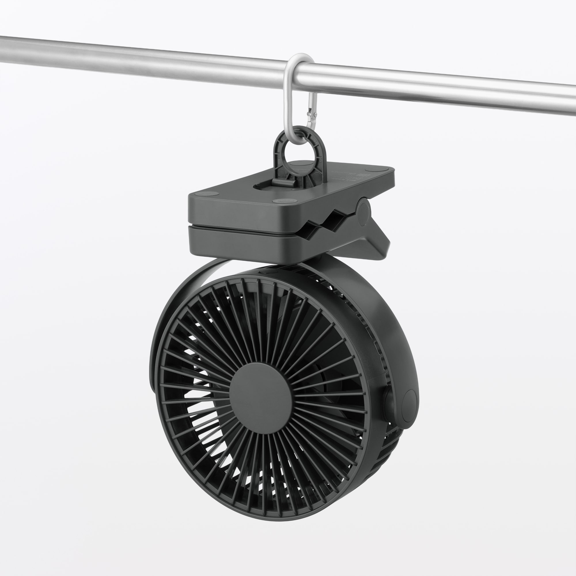 置いても使える　充電式クリップファン