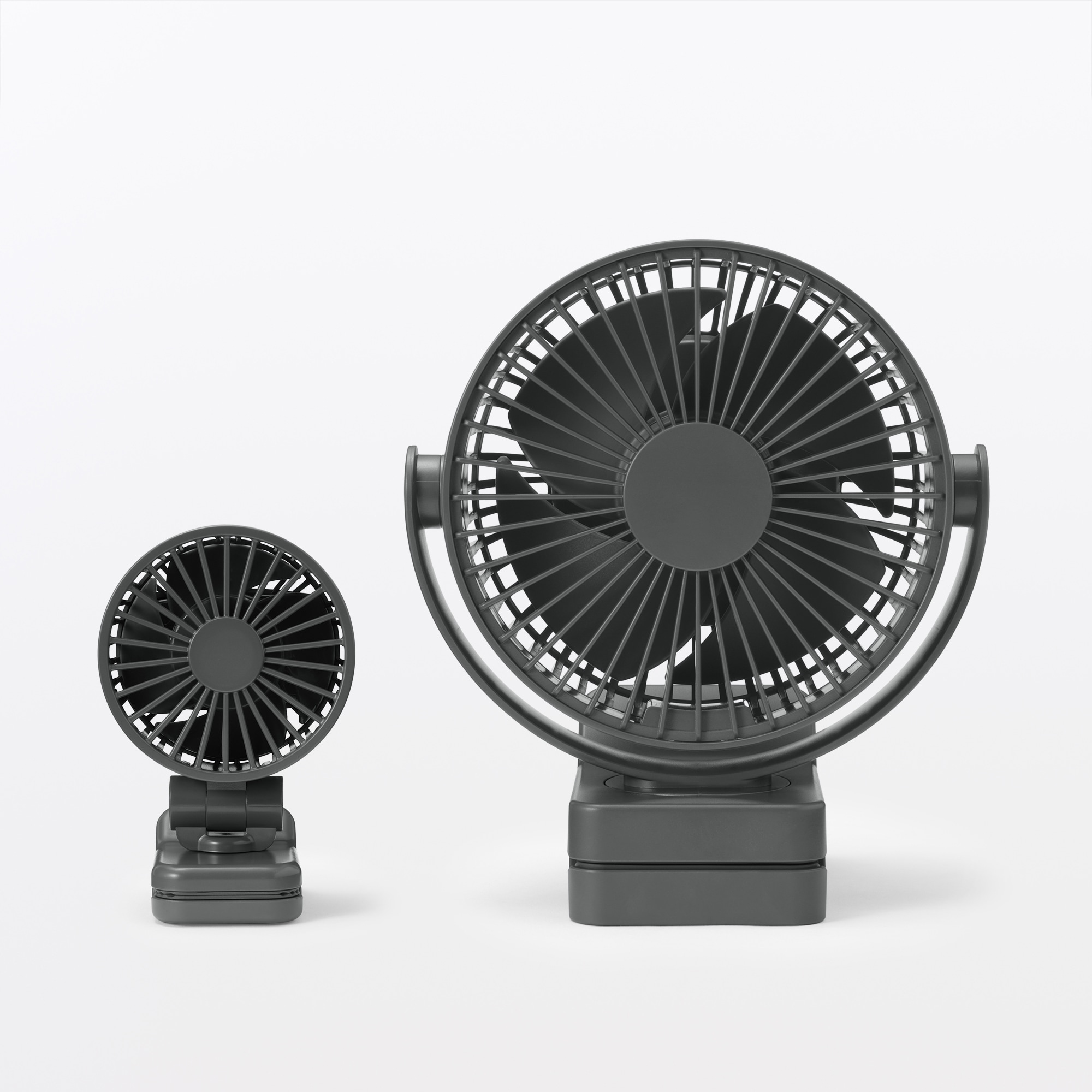 置いても使える　充電式クリップファン