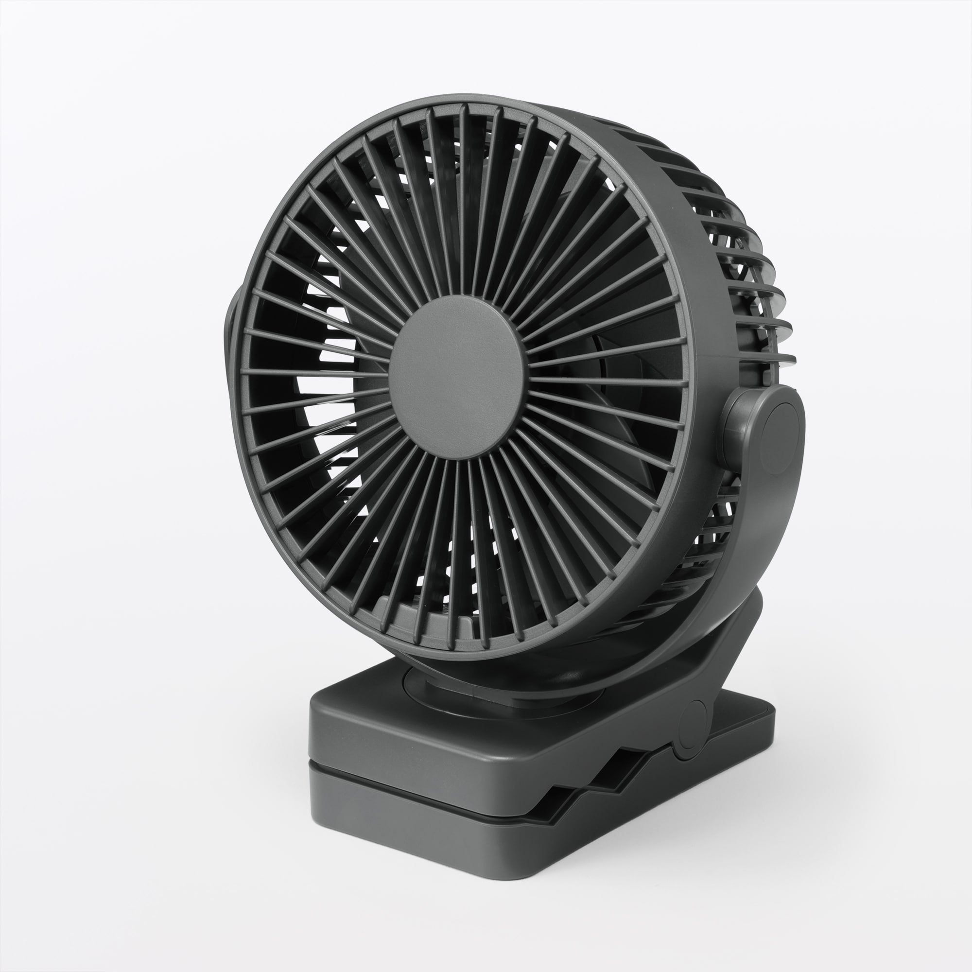 置いても使える　充電式クリップファン