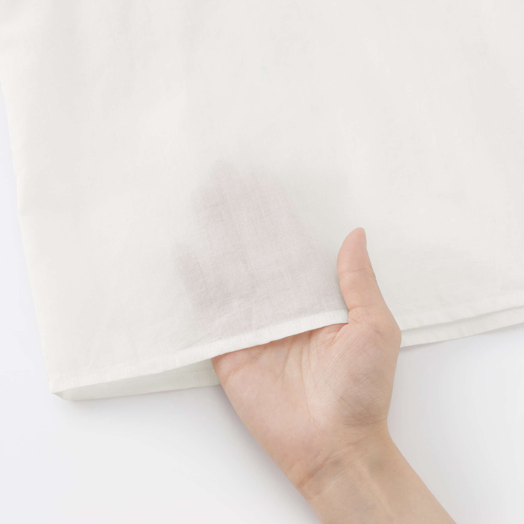 婦人　強撚　シアー半袖ブラウス