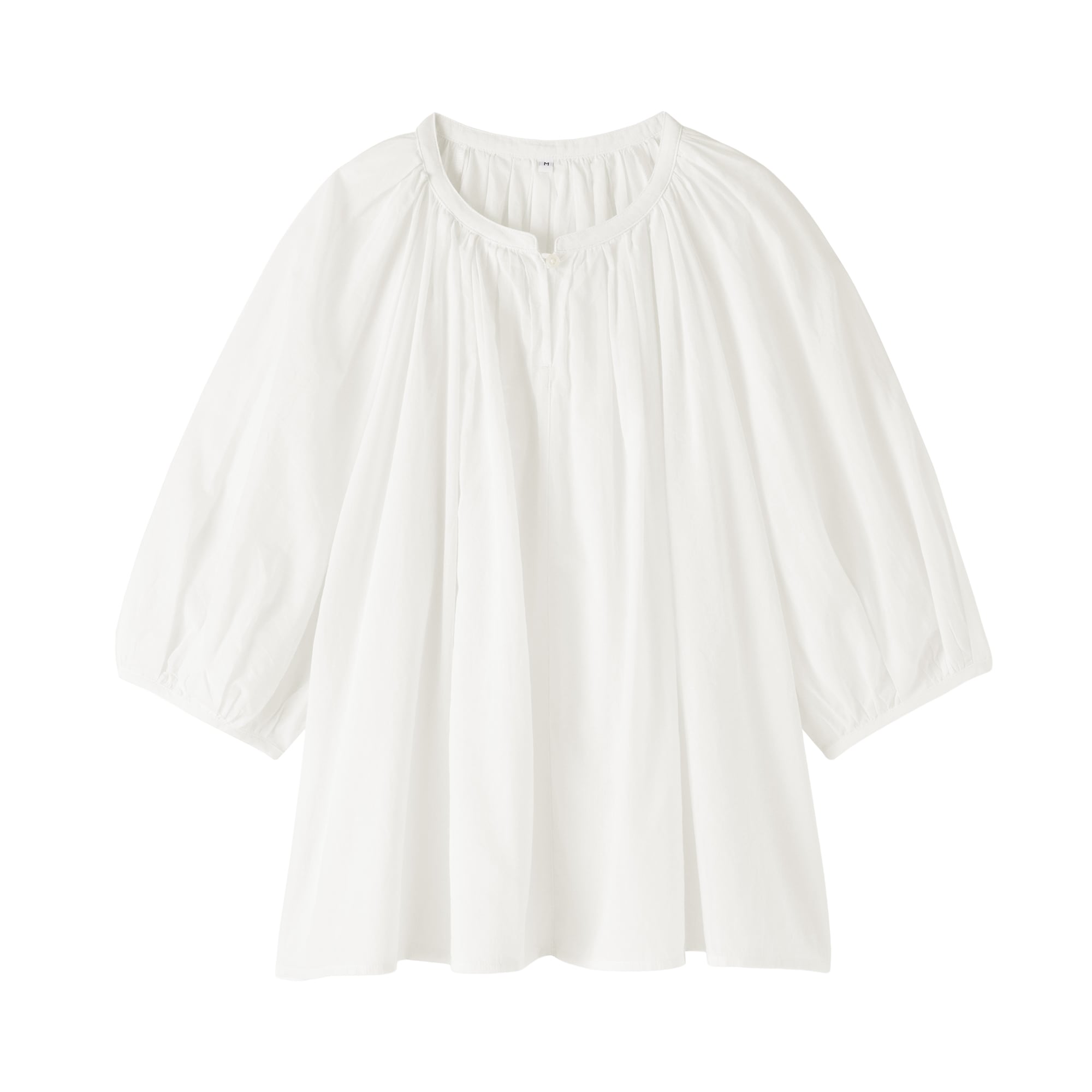 婦人　強撚　シアー半袖ブラウス