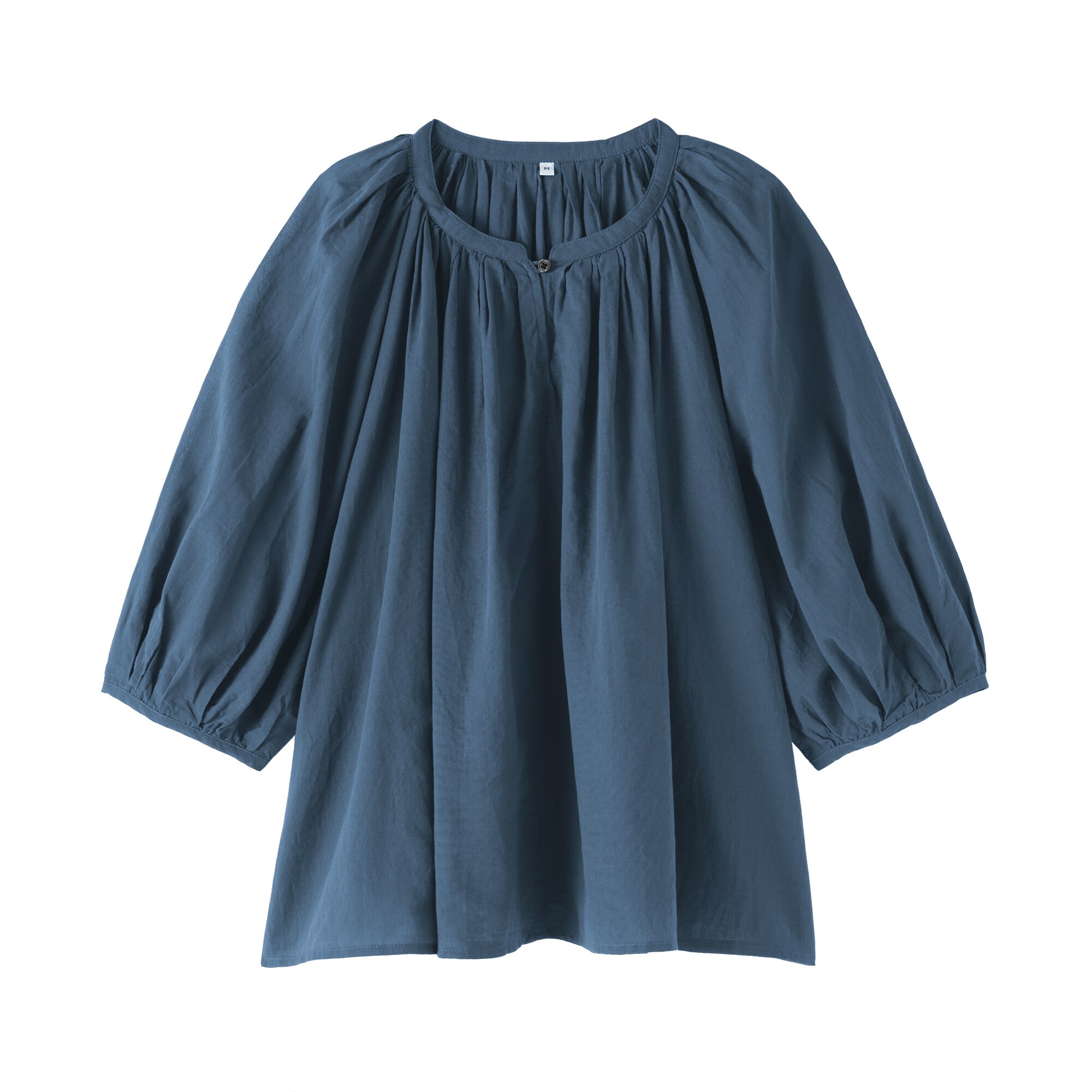 婦人　強撚　シアー半袖ブラウス