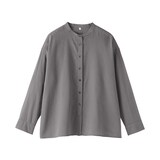 婦人　強撚　シアー長袖シャツ