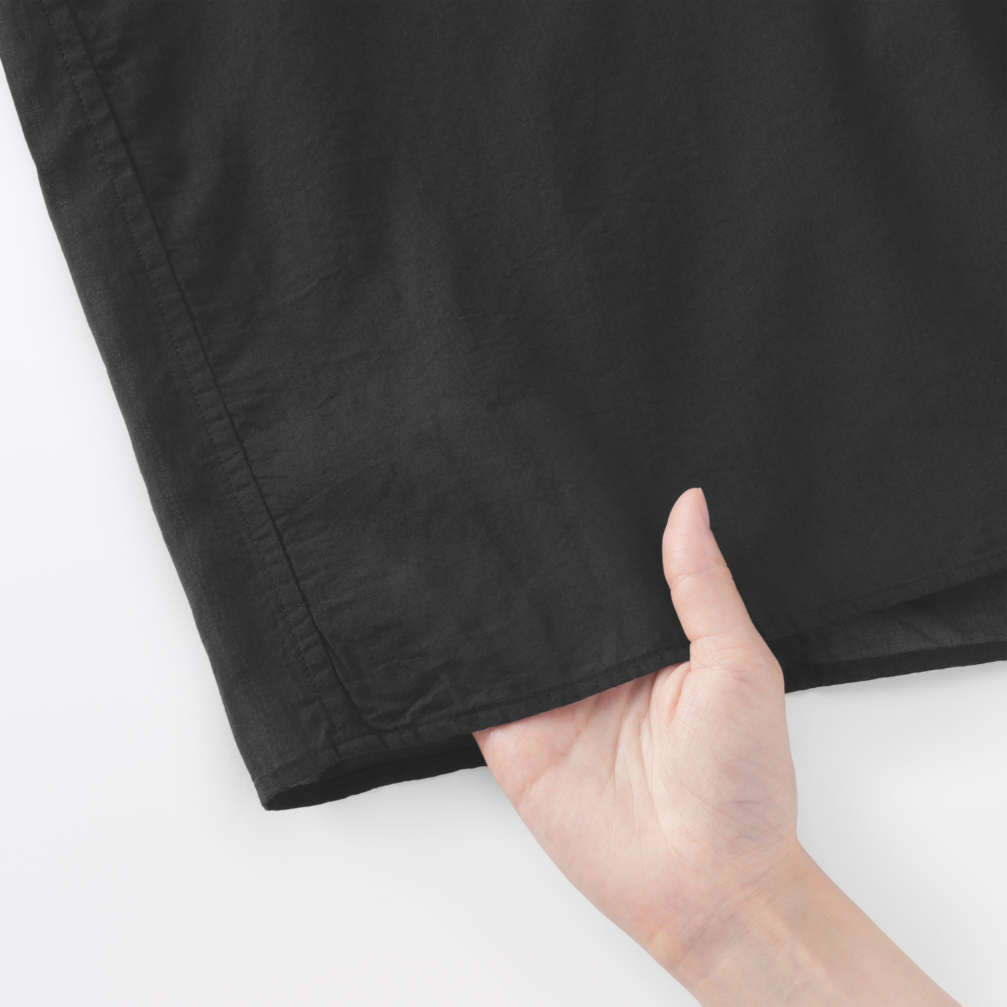 婦人　強撚　シアー長袖シャツ