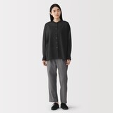 婦人　強撚　シアー長袖シャツ