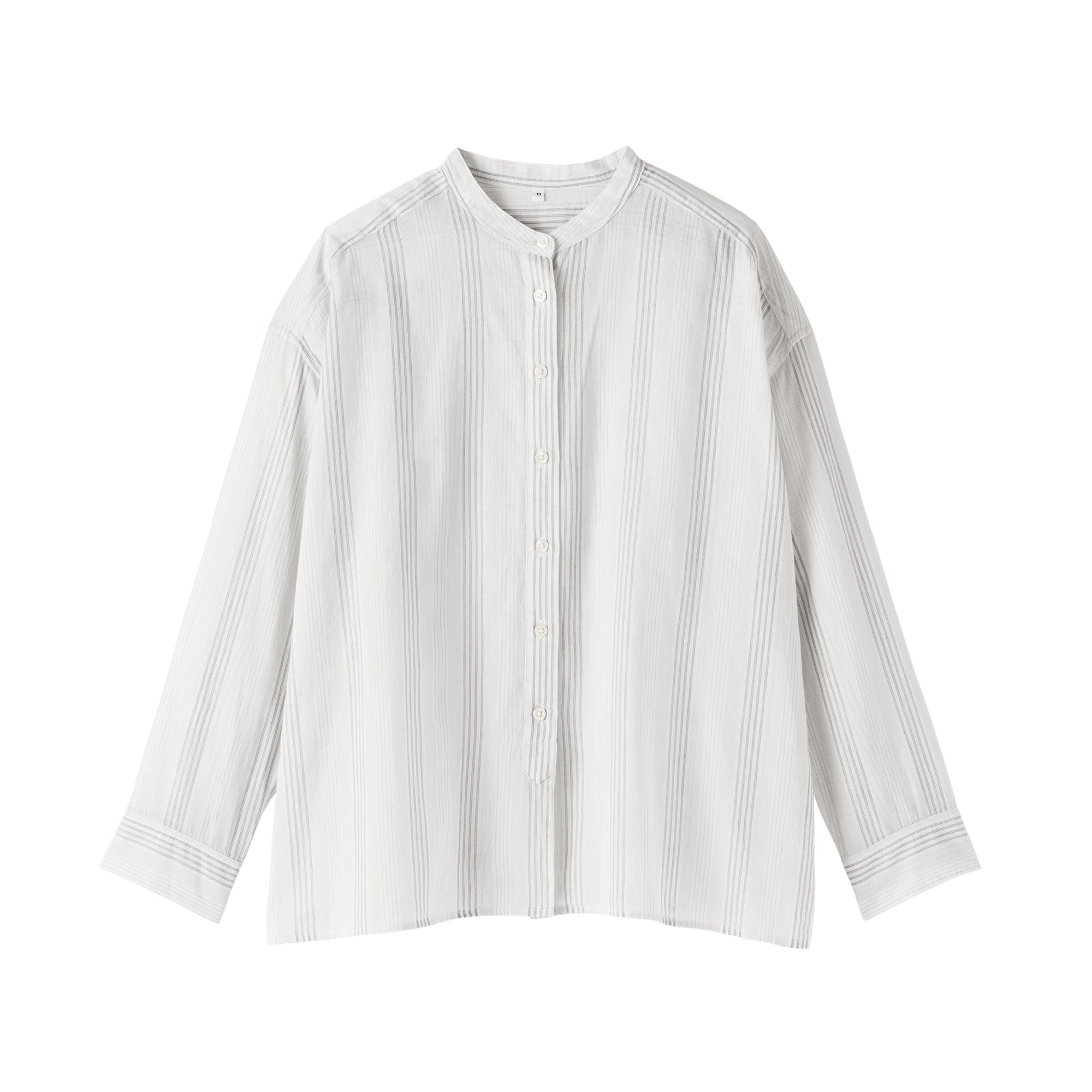 婦人　強撚　シアー長袖シャツ