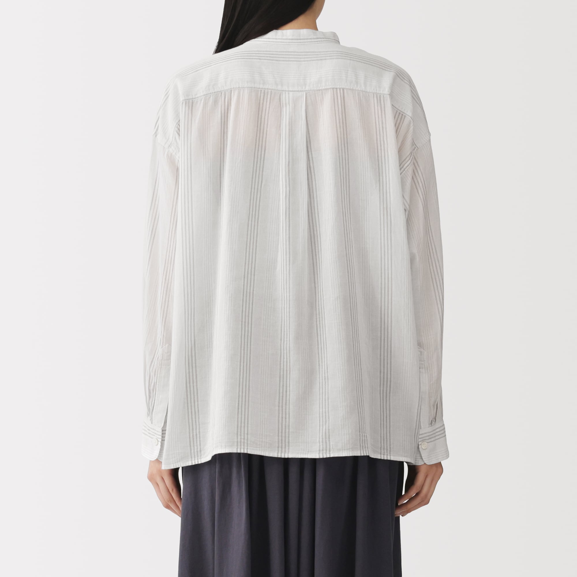 婦人 強撚 シアー長袖シャツ | 無印良品