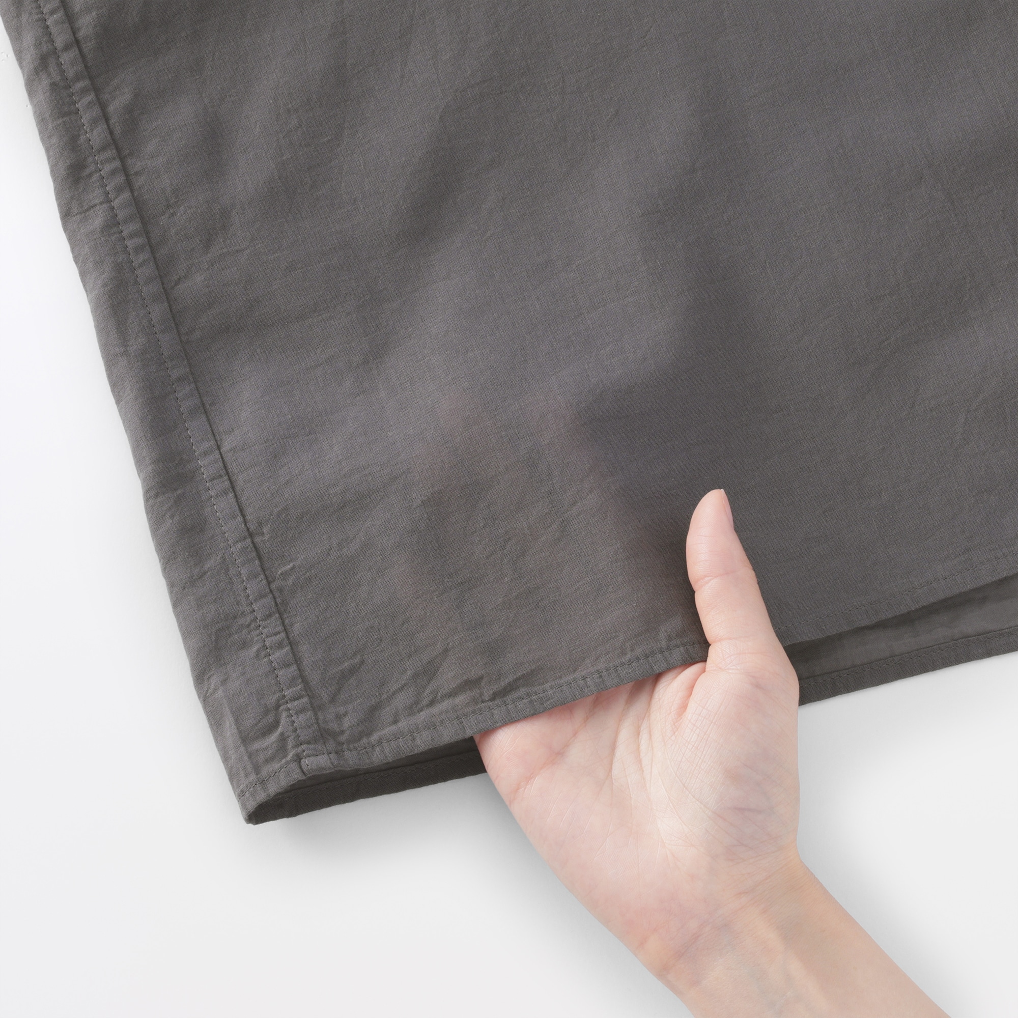 婦人　強撚　シアー長袖シャツ