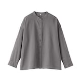 婦人　強撚　シアー長袖シャツ