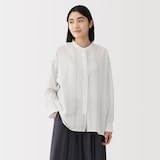 婦人　強撚　シアー長袖シャツ