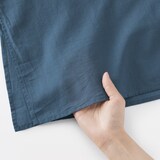 婦人　強撚　シアー長袖シャツワンピース