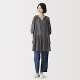 婦人　強撚　シアーミニワンピース