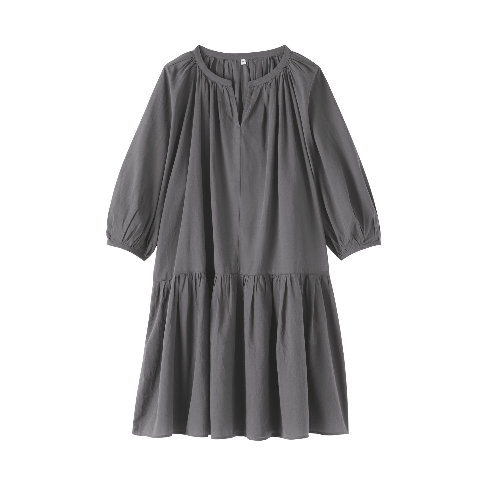 婦人　強撚　シアーミニワンピース