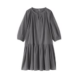 婦人　強撚　シアーミニワンピース