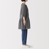 婦人　強撚　シアーミニワンピース