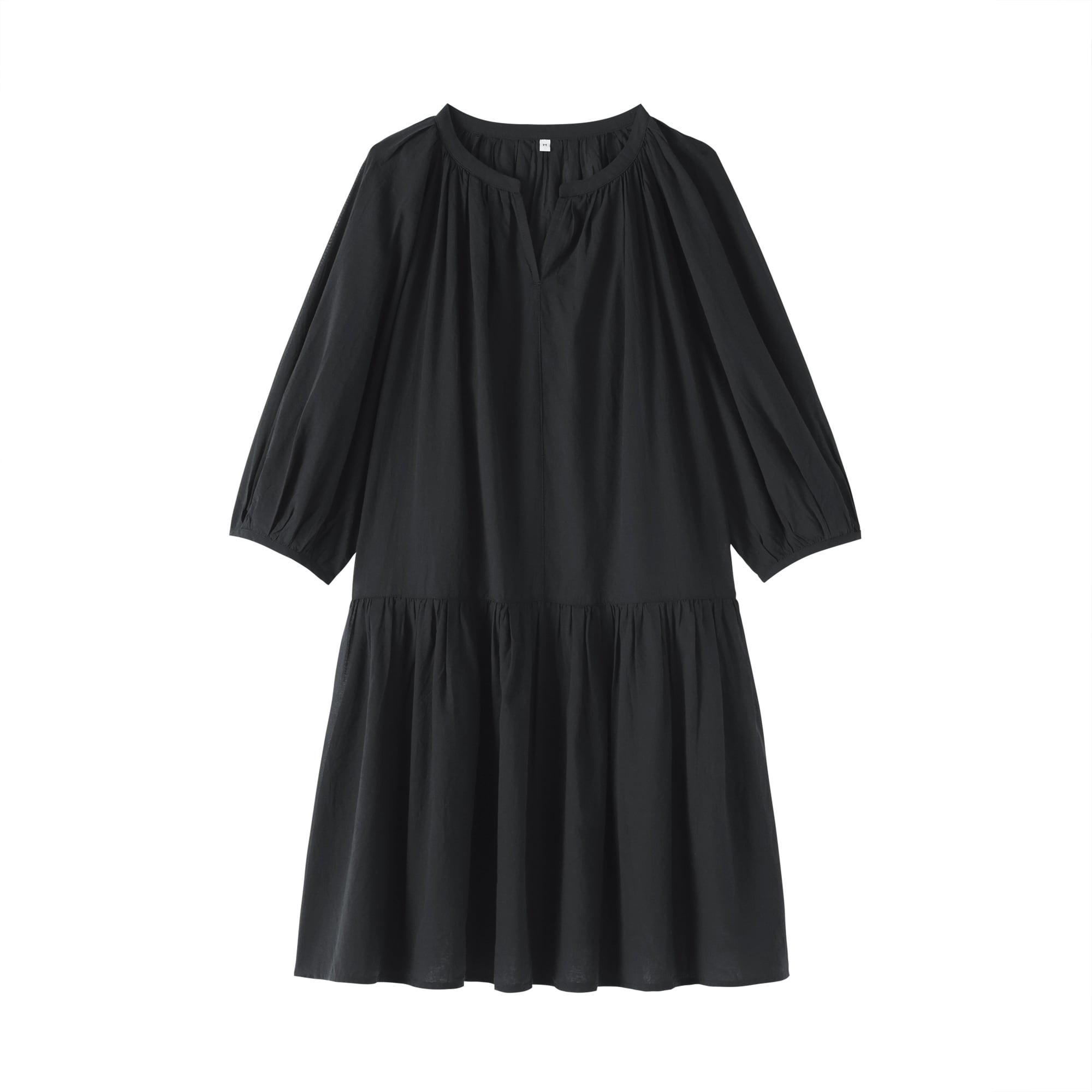 婦人　強撚　シアーミニワンピース