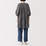 婦人　強撚　シアーミニワンピース