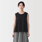 婦人　不揃い楊柳　スリーブレスブラウス