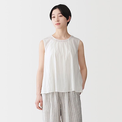 【５月１８日順次発売予定】婦人　不揃い楊柳　スリーブレスブラウス