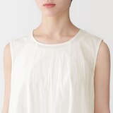 婦人　不揃い楊柳　スリーブレスブラウス