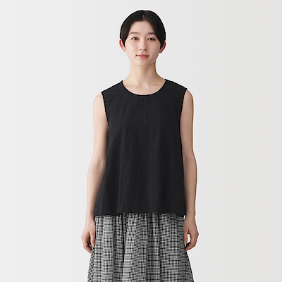 婦人　不揃い楊柳　スリーブレスブラウス