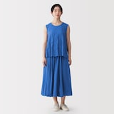 婦人　不揃い楊柳　スリーブレスブラウス