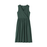 婦人　強撚　シアーカシュクールワンピース