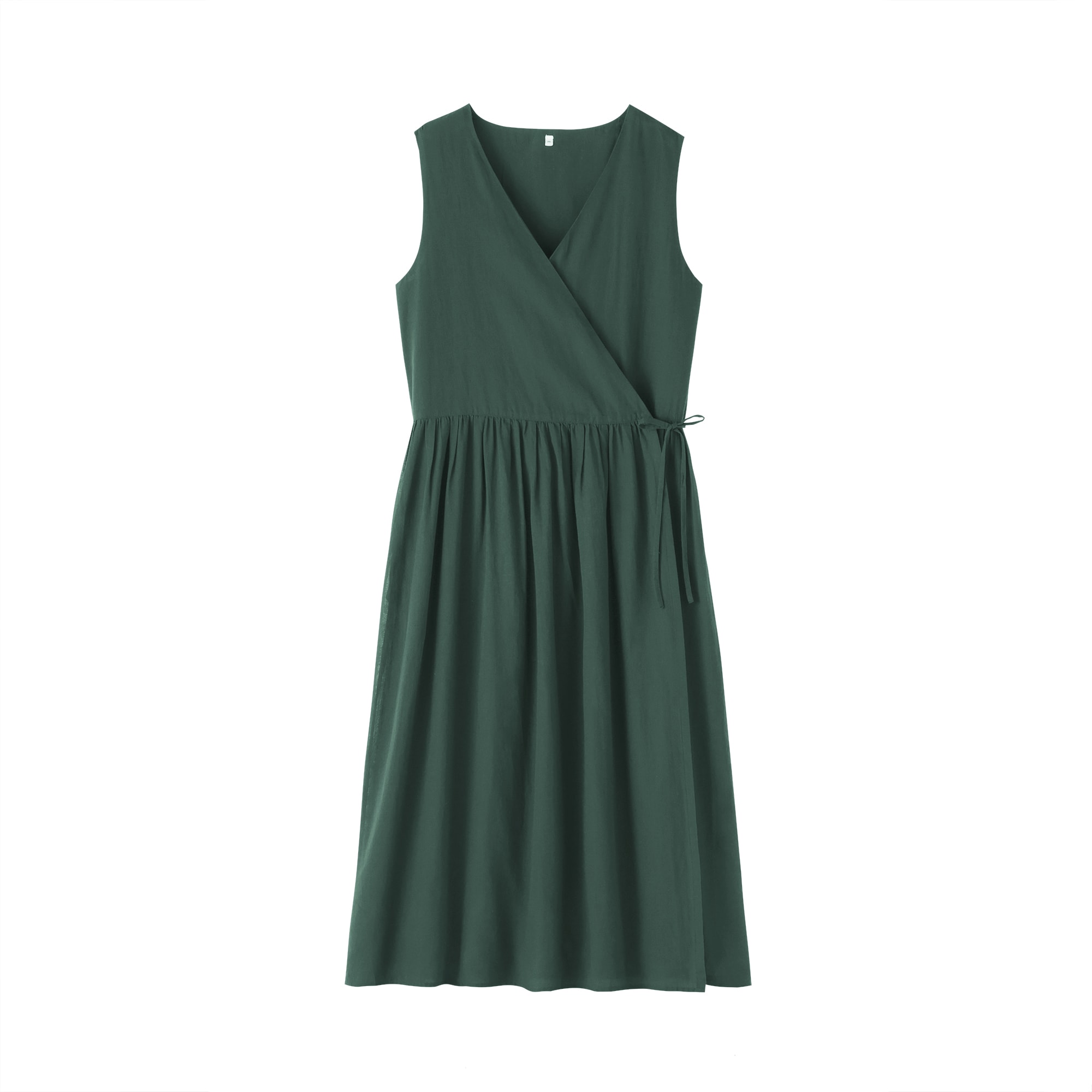 婦人　強撚　シアーカシュクールワンピース