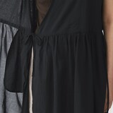 婦人　強撚　シアーカシュクールワンピース