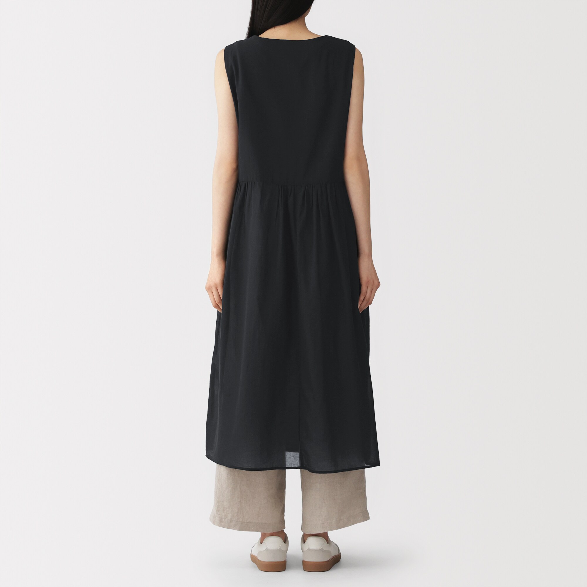 婦人　強撚　シアーカシュクールワンピース