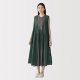 婦人　強撚　シアーカシュクールワンピース