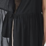 婦人　強撚　シアーカシュクールワンピース