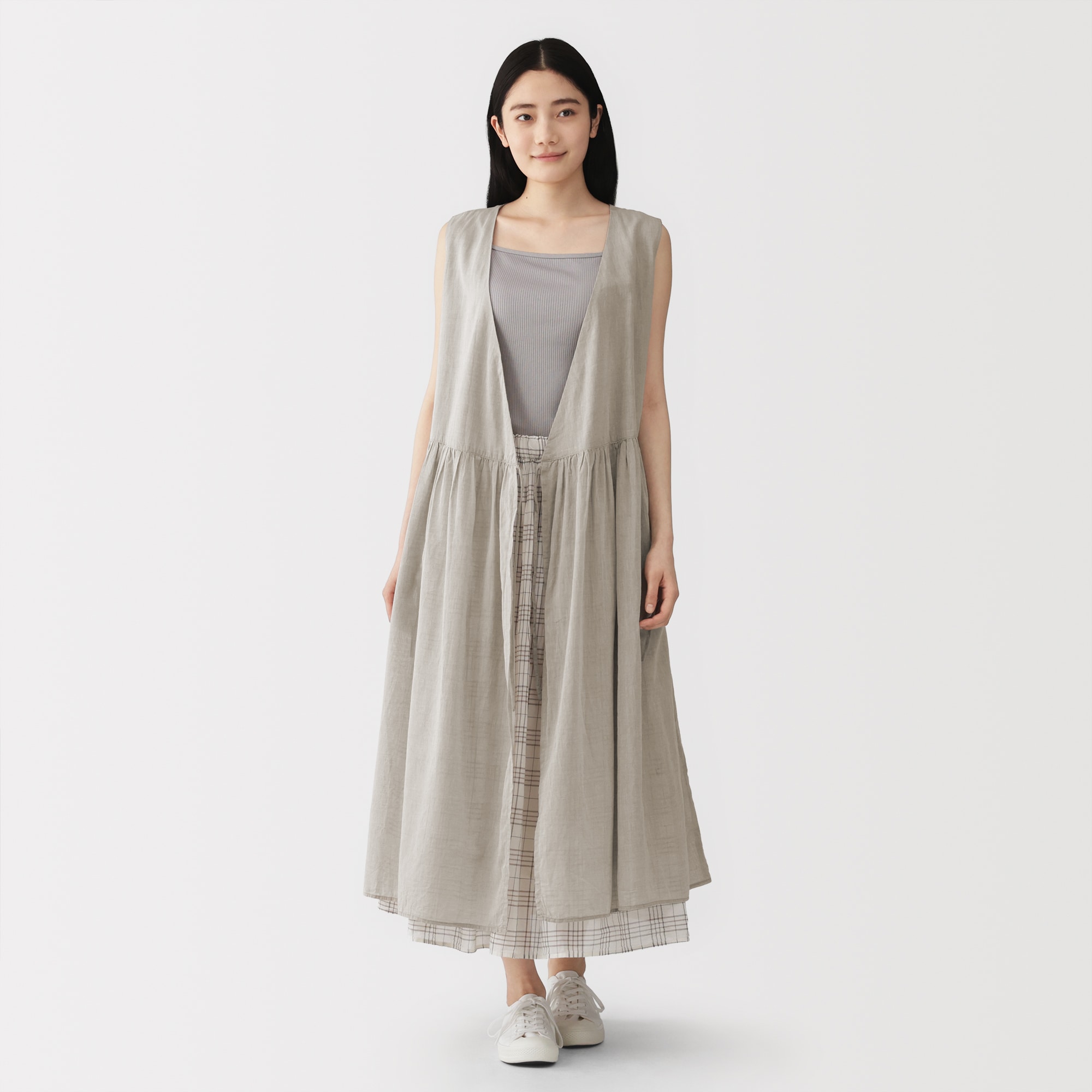 婦人 強撚 シアーカシュクールワンピース | 無印良品