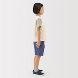 キッズ　カラーブロッククルーネック半袖Ｔシャツ