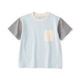 キッズ　カラーブロッククルーネック半袖Ｔシャツ
