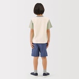 キッズ　カラーブロッククルーネック半袖Ｔシャツ