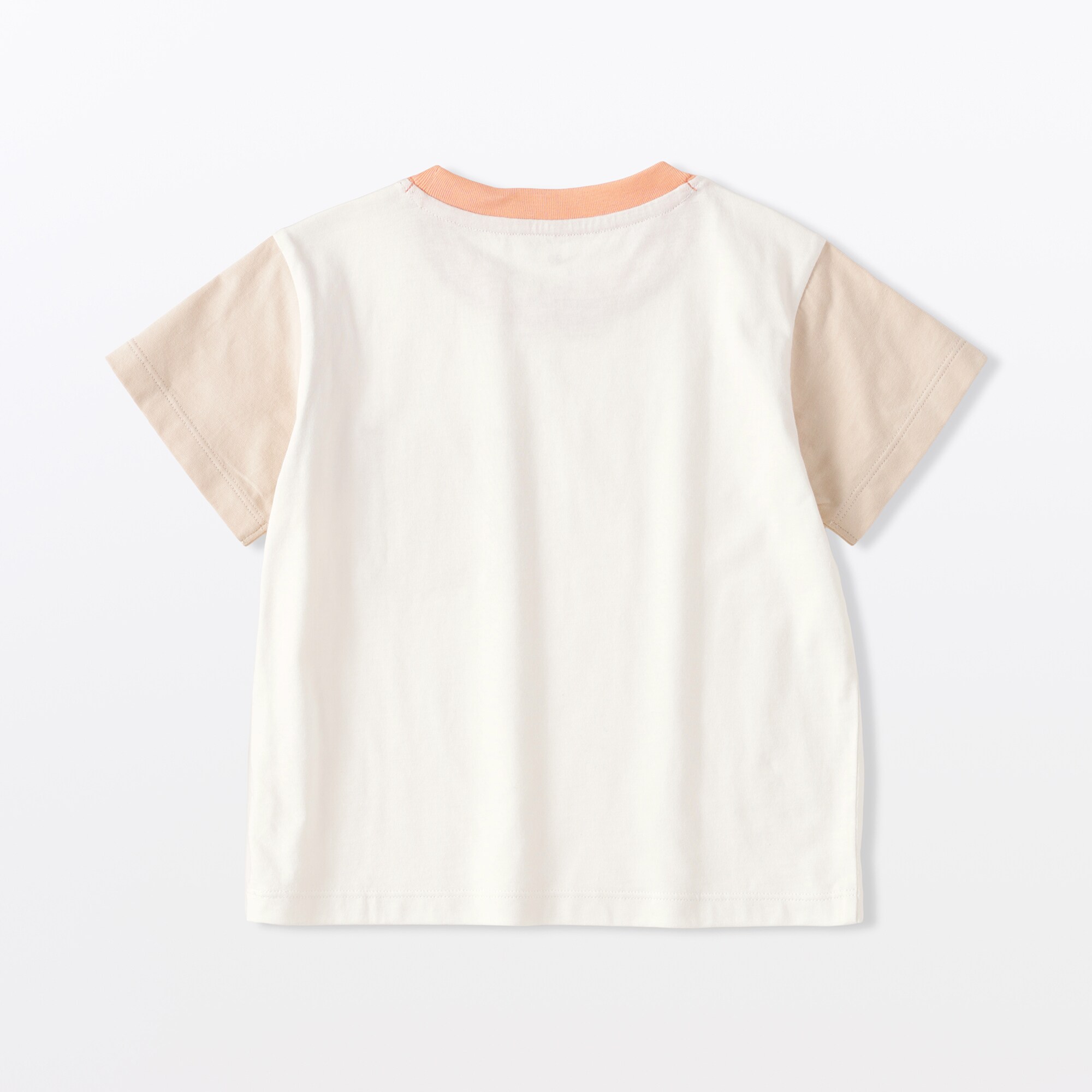 ベビー　あたまするっと　カラーブロッククルーネック半袖Ｔシャツ