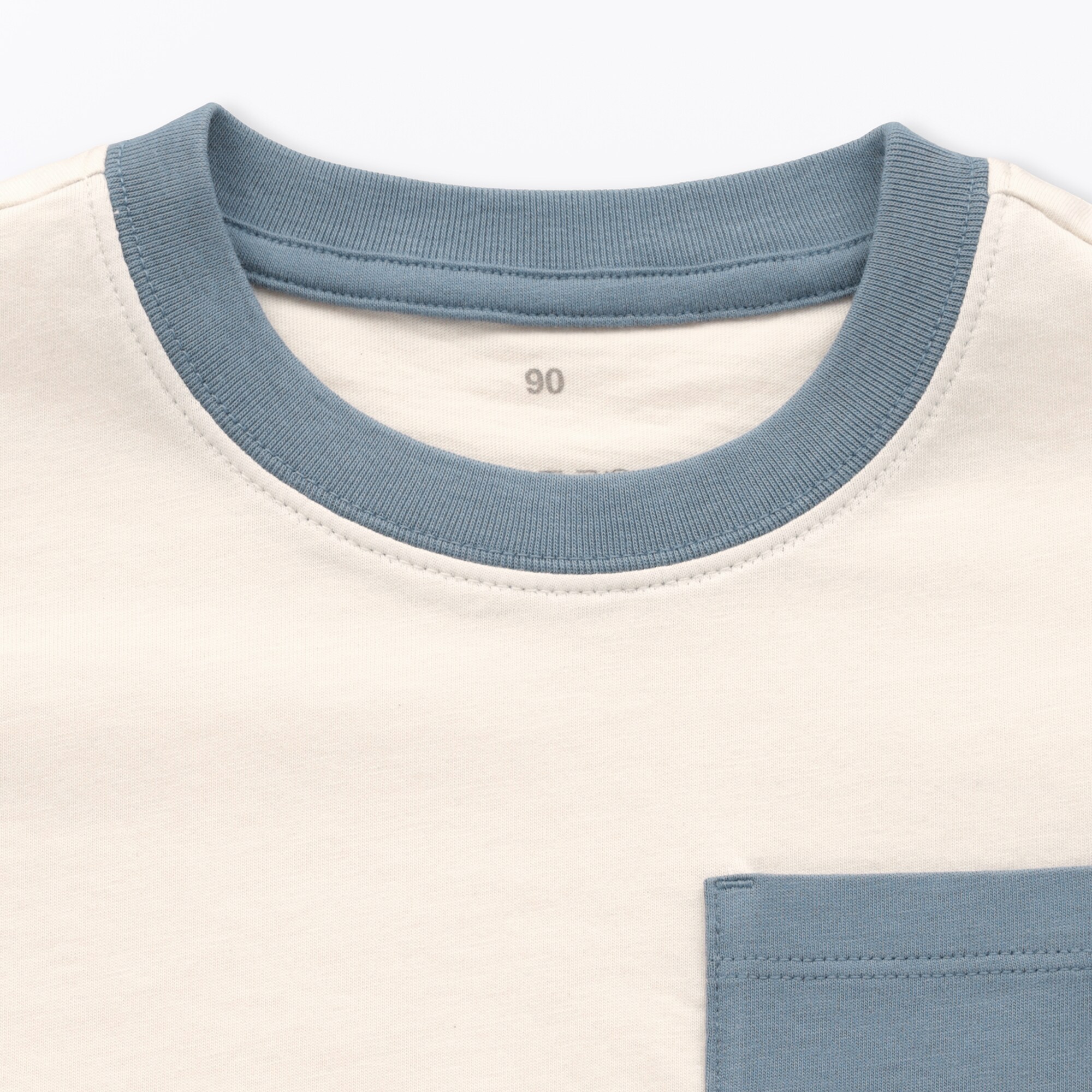 ベビー　あたまするっと　カラーブロッククルーネック半袖Ｔシャツ