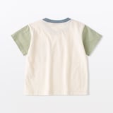 ベビー　あたまするっと　カラーブロッククルーネック半袖Ｔシャツ