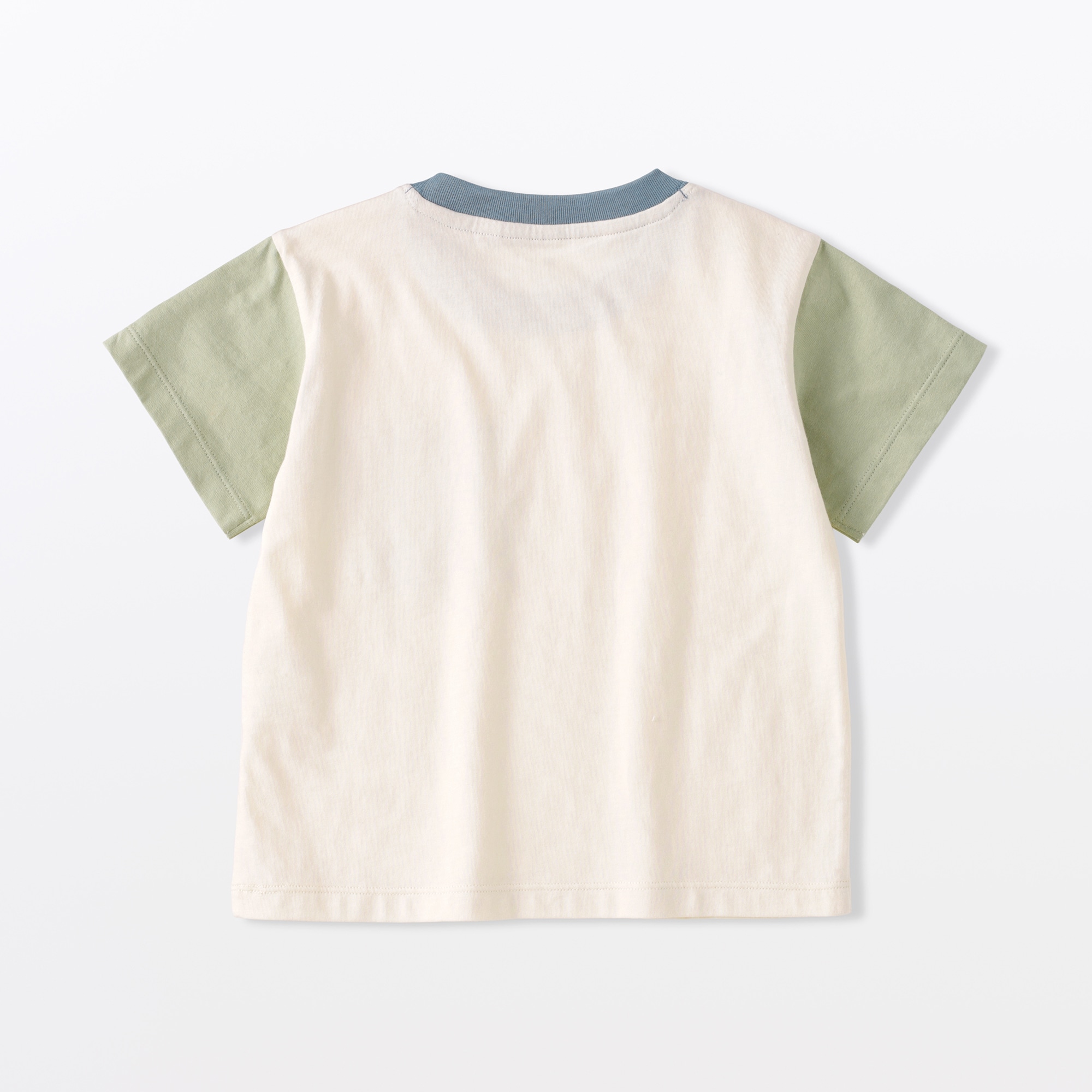 ベビー　あたまするっと　カラーブロッククルーネック半袖Ｔシャツ