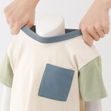 ベビー　あたまするっと　カラーブロッククルーネック半袖Ｔシャツ