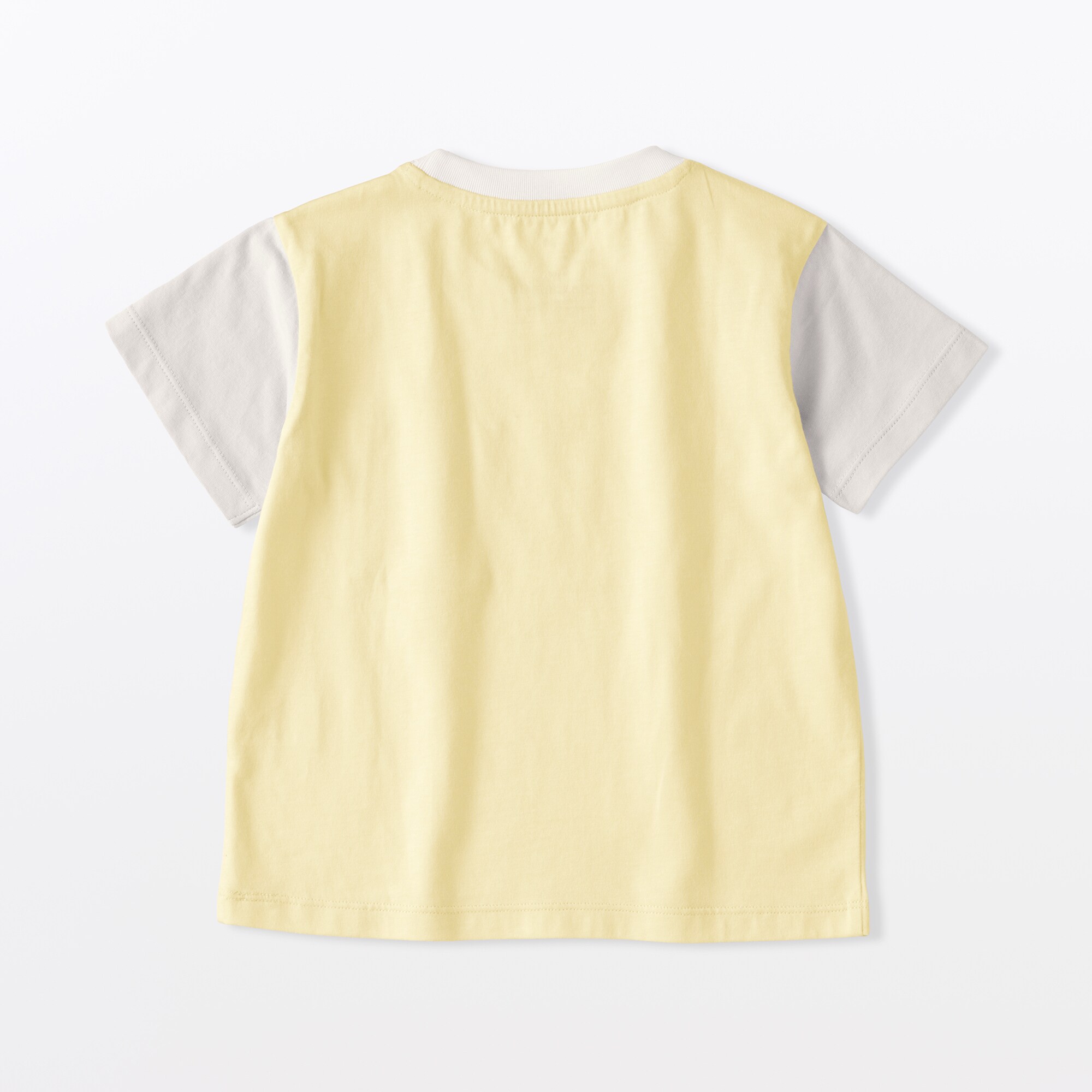 ベビー　あたまするっと　カラーブロッククルーネック半袖Ｔシャツ