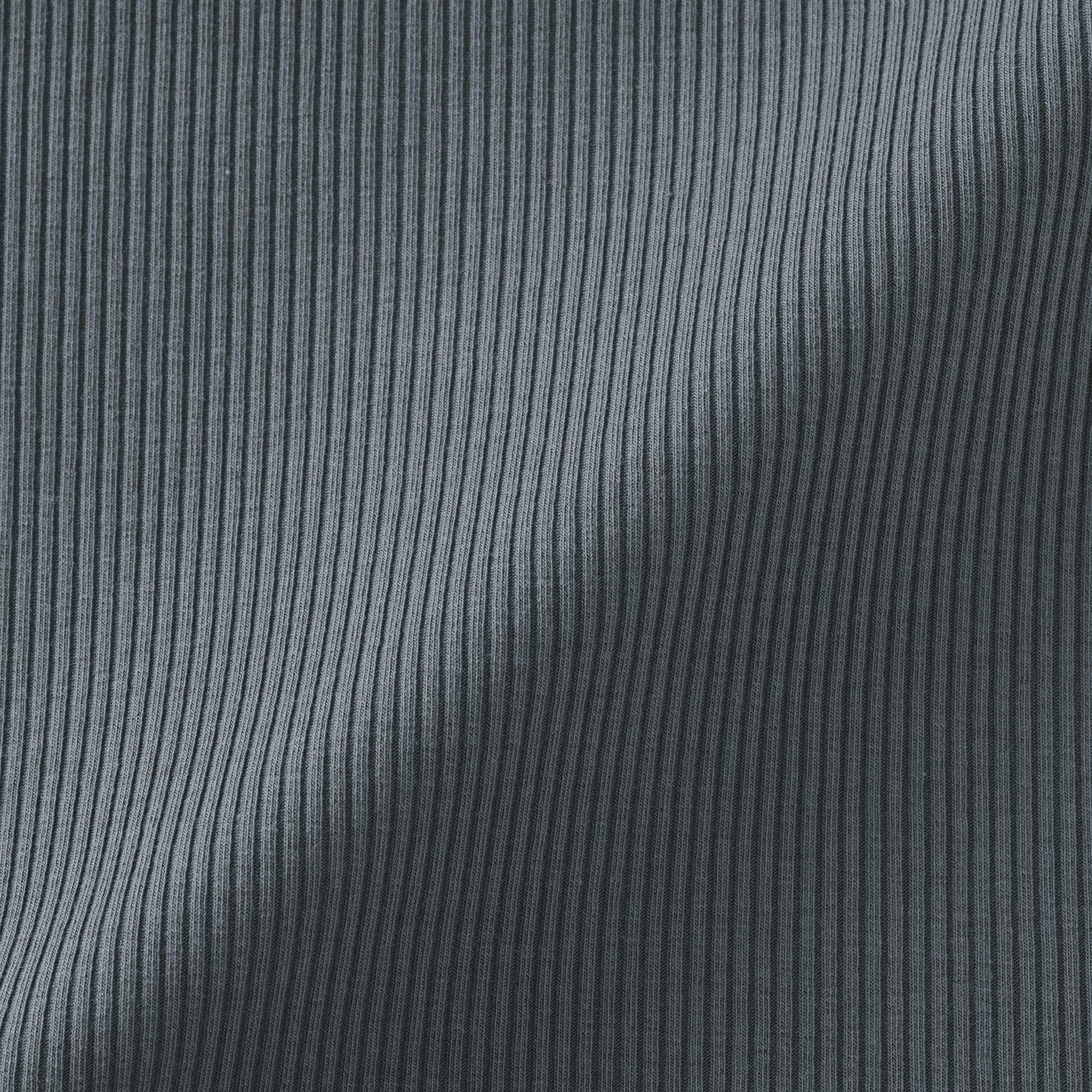 婦人　なめらかリブ編みクルーネック五分袖Ｔシャツ