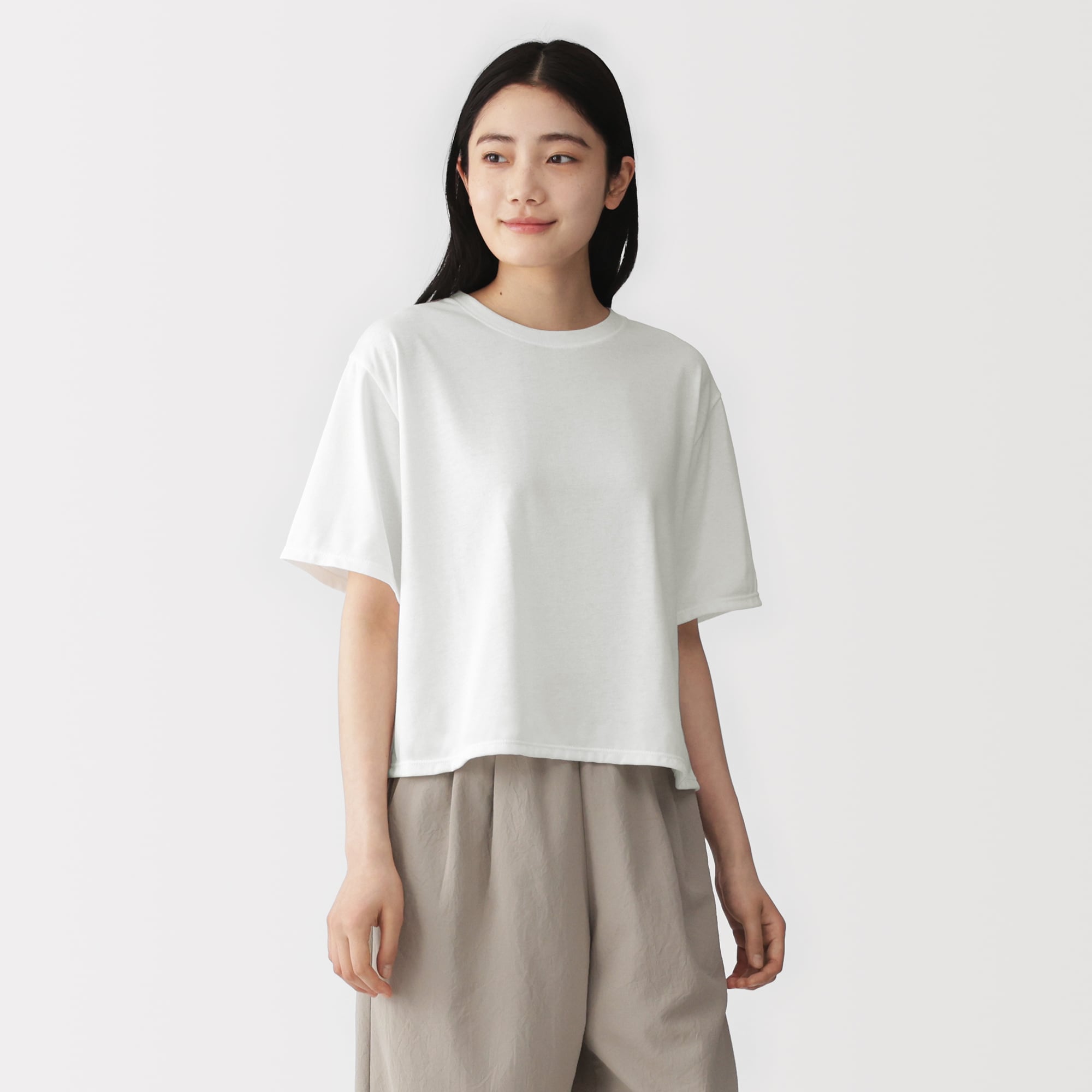 婦人　ＵＶカット吸汗速乾クルーネック半袖Ｔシャツ