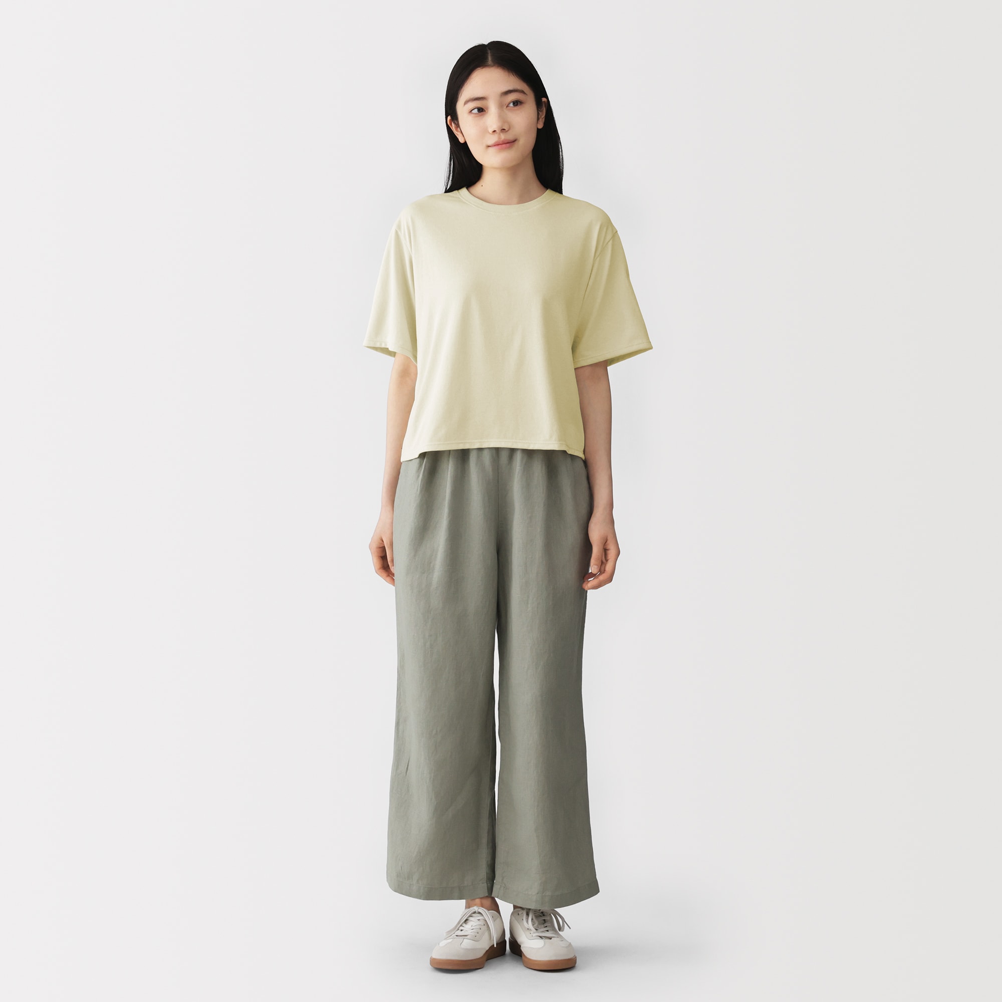 婦人　ＵＶカット吸汗速乾クルーネック半袖Ｔシャツ